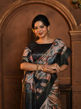 Beauteous Imani Elephant Printed heavy banarasi light pink saree